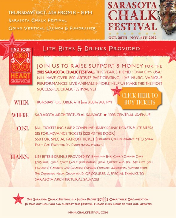 Sarasota Chalk Festival October 4 Event Flyer